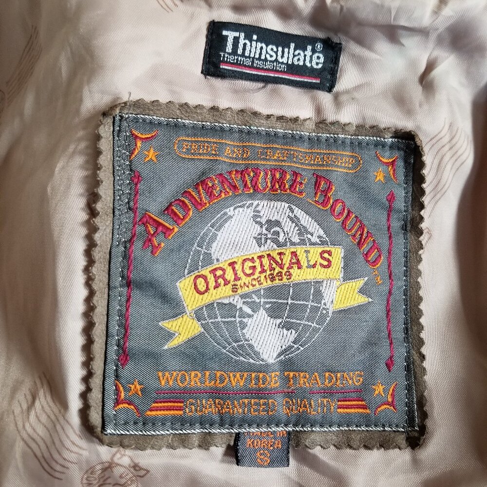 Vintage Leather Bomber Jacket with Thinsulate - Picture 2 of 9